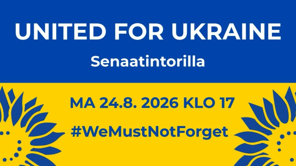 Ukrainan itsenäisyyspäivän banderoll